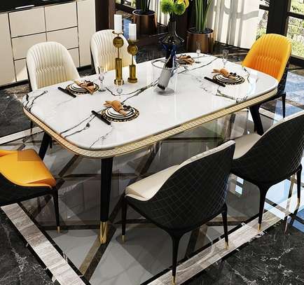 Dining Set; Black Marble Dining Set in Nyamaiya image 2