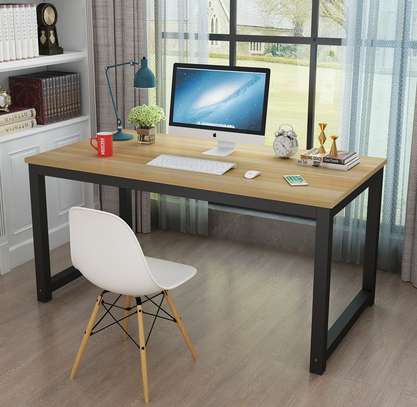 Durable Wood Metal Frame Office Computer Working Desk image 2