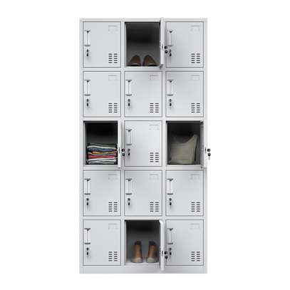 Office Cabinets: Steel Fifteen- Locker Gym File Cabinet image 2