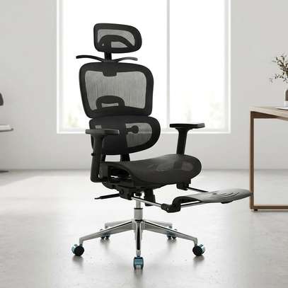 Orthopedic Mesh Office Chair with Footrest image 2