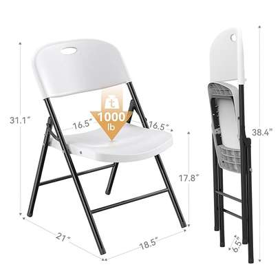 Patio Heavy Duty Plastic Foldable Chair image 6