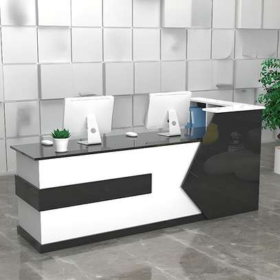 2 M Front Wooden Office Reception Table image 12