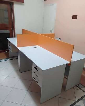 Four way office working station desks image 15