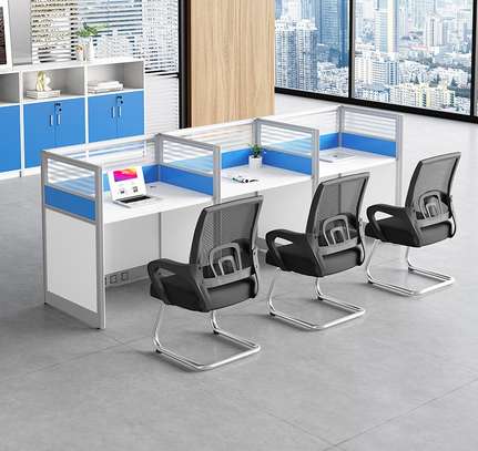 Cubic 3 Way Modern MDF Office Workstation Desk image 6