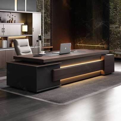 Office Desk; 1800mm Sleek Executive Desk With Extension image 4