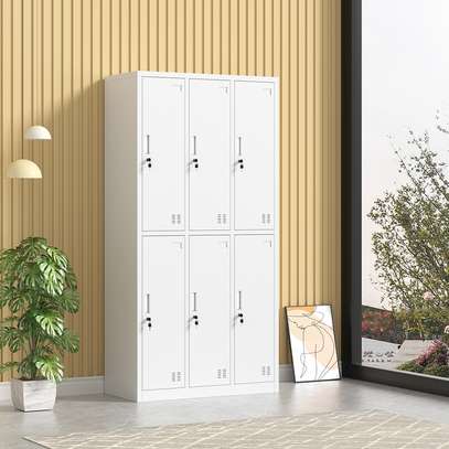 Office cabinet: 6-locker steel lockable file cabinet image 6