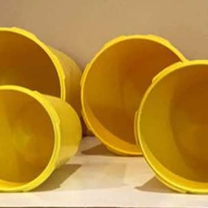 Yellow Harvest Gold Canister / Tupperware Brand Name image 7