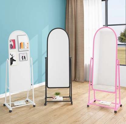 Metal Frame Swivel Dressing Mirror With Storage image 8