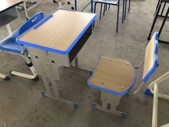 Adjustable School Desks & Chairs Set image 3