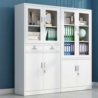 Dove Grey Steel Supplies Cabinet with Locker image 5