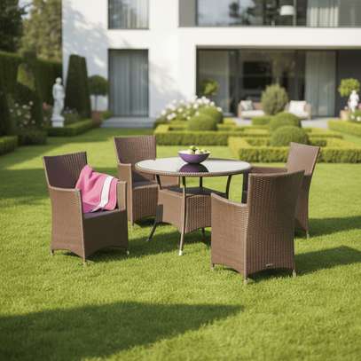 4-Seater Outdoor Rattan Dining Set image 2