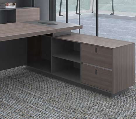 Office desk: Gray 2.2 meter Executive Office Table image 4