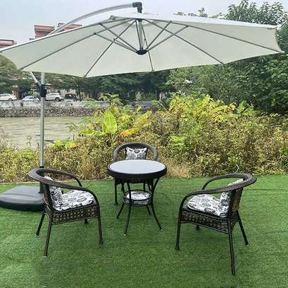 Dining Set; Two Seaters Rattan Home Dining Set image 3