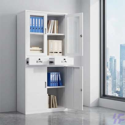 2 Door Steel Office Cabinet with 2 Drawers image 3