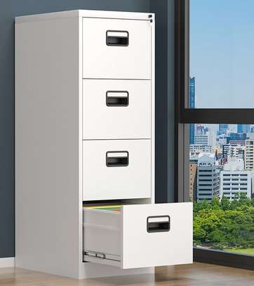 OFFICE CABINET: 4 Locker White File Cabinet image 6