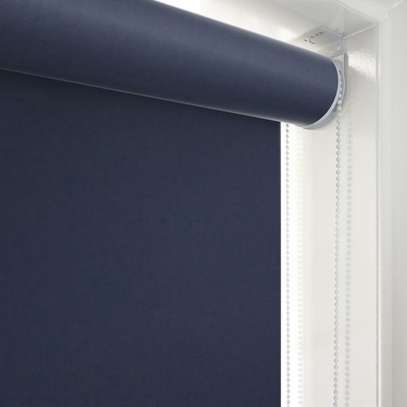 Blackout Roller Blind Black Durable Fabric Smooth Roll image 3