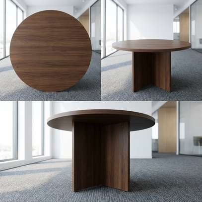 Round  Wooden Conference Table image 5