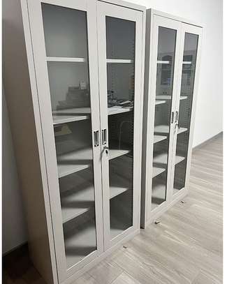 Office Cabinet: Full Glass White Office Cabinet In Rongo image 5