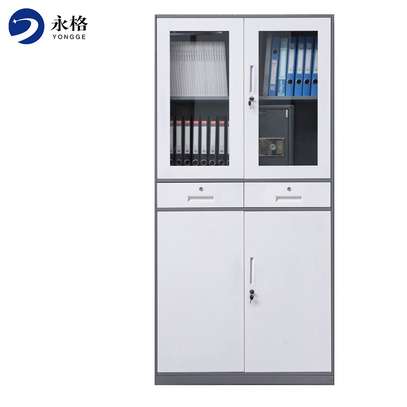Office Cabinets: 2-Drawer Locking Office Cabinet – Grey image 2
