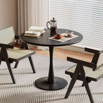Dining Table; 1200MM White Round Marble Dining Table image 2