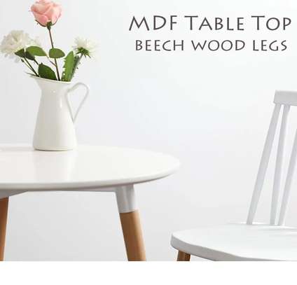 Modern Wooden Round Café Dining Table image 3