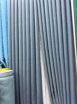 Elegant Teal & White Blackout Curtains Floor-Length image 4