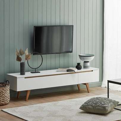 White Wooden TV Cabinet image 4