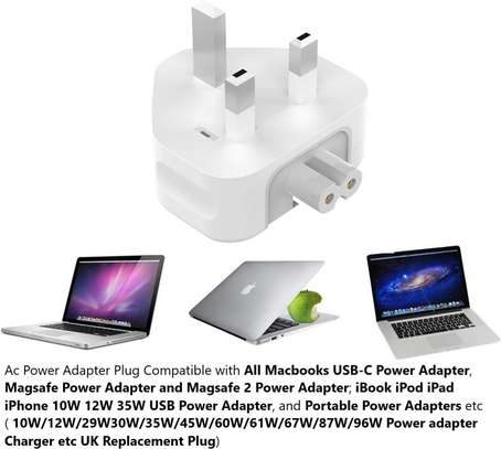 Apple 3 Pin Plug Adapter for MacBook Charger image 2
