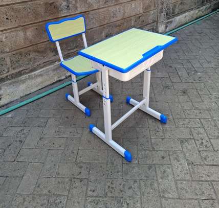 Adjustable Student Desk & Chair Set with Storage image 4