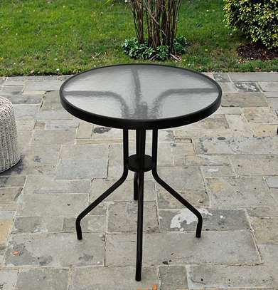 Modern Round Glass Top Dining Table image 6