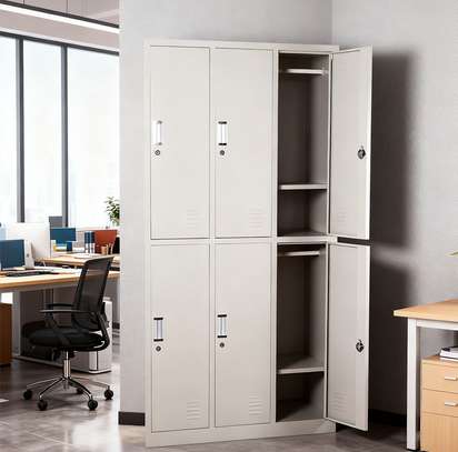 6 Locker Steel Storage Cabinet image 4