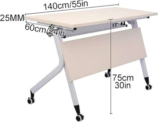 Brown Foldable Conference Meeting Table image 15