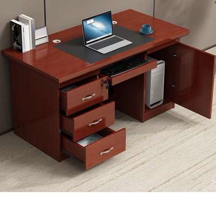 Office Desk; 1.2M Mahogany Rectangular Office Desk image 4