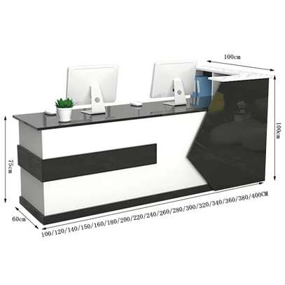 2 M Front Wooden Office Reception Table image 9