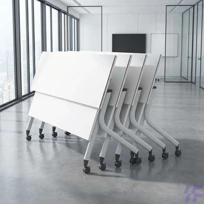1.2m White Foldable Office Table image 5