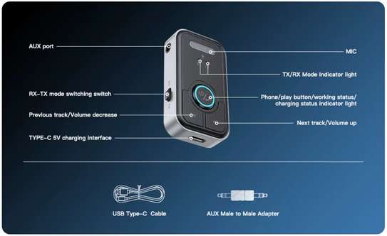 Bluetooth 5.3 Car AUX Audio Adapter image 4