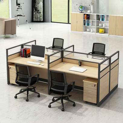Workstations: Mdf 4 People Wayed Desk image 2