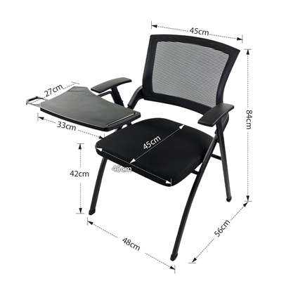 Office chair: Black mesh foldable study chair image 5