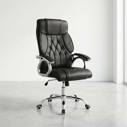 High Back Leather Office Chair image 4