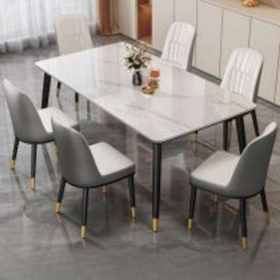 Marble Surface Dining Table Set image 5