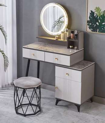 Dressing Table : Modern Dresser with Mirror and Drawers image 4