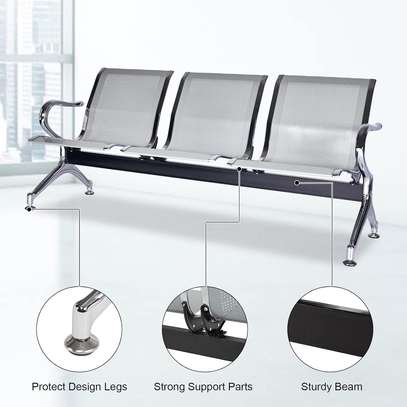 3 Seater Non Padded Waiting Bench image 10