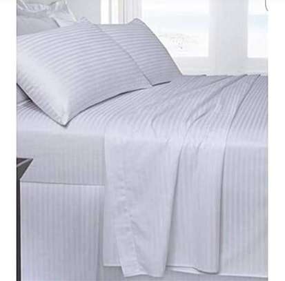 White Queen And king Bedding Set Soft cotton  Stripes image 5