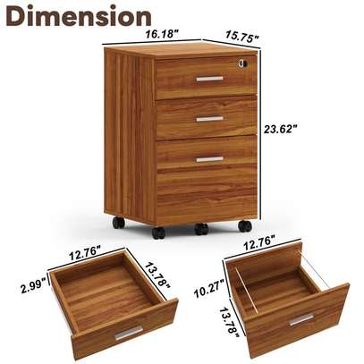 Office Cabinet; Stylish Moveable Office Cabinet(3 Drawer) image 6