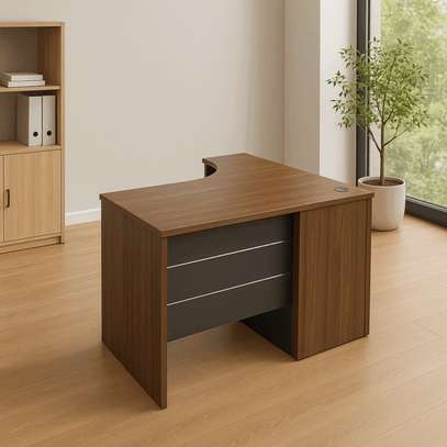 Modern Executive Curved Custom Desk image 2