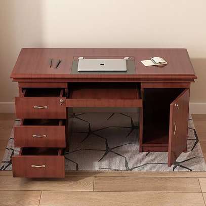 1400mm Brown Wooden Rectangular Office Table image 2