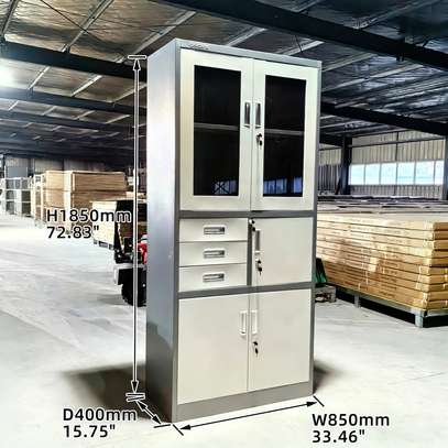 2-Door Steel Office Cabinet with Safe image 4