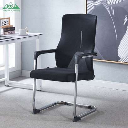 Visitor Chair Black Ergonomic Mesh Office Seating image 7