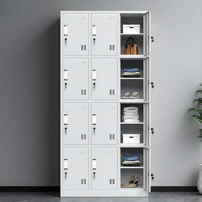 12-Locker steel office staff cabinet image 3