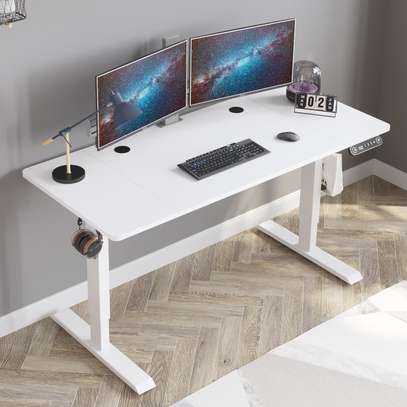 White Adjustable Standing Desk image 2